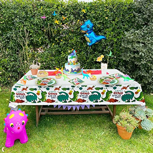 Dinosaur Birthday Party Supplies Dinosaur Plates Napkins Tablecloth, 20 Plates And 20 Napkins And Tablecloth, For Dinosaur Theme Birthday Party Decoration For Boys Kids #TOP2