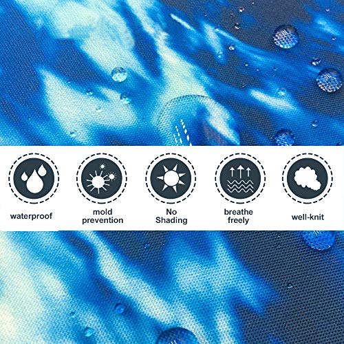 Decmay Ocean Decor Shower Curtain Set Tropical Seascape Bright Sunshine Through Deep Blue Sea View Underwater Picture Bathroom Shower Curtain Fabric Bath Curtain 72" W X 78" L #TOP4