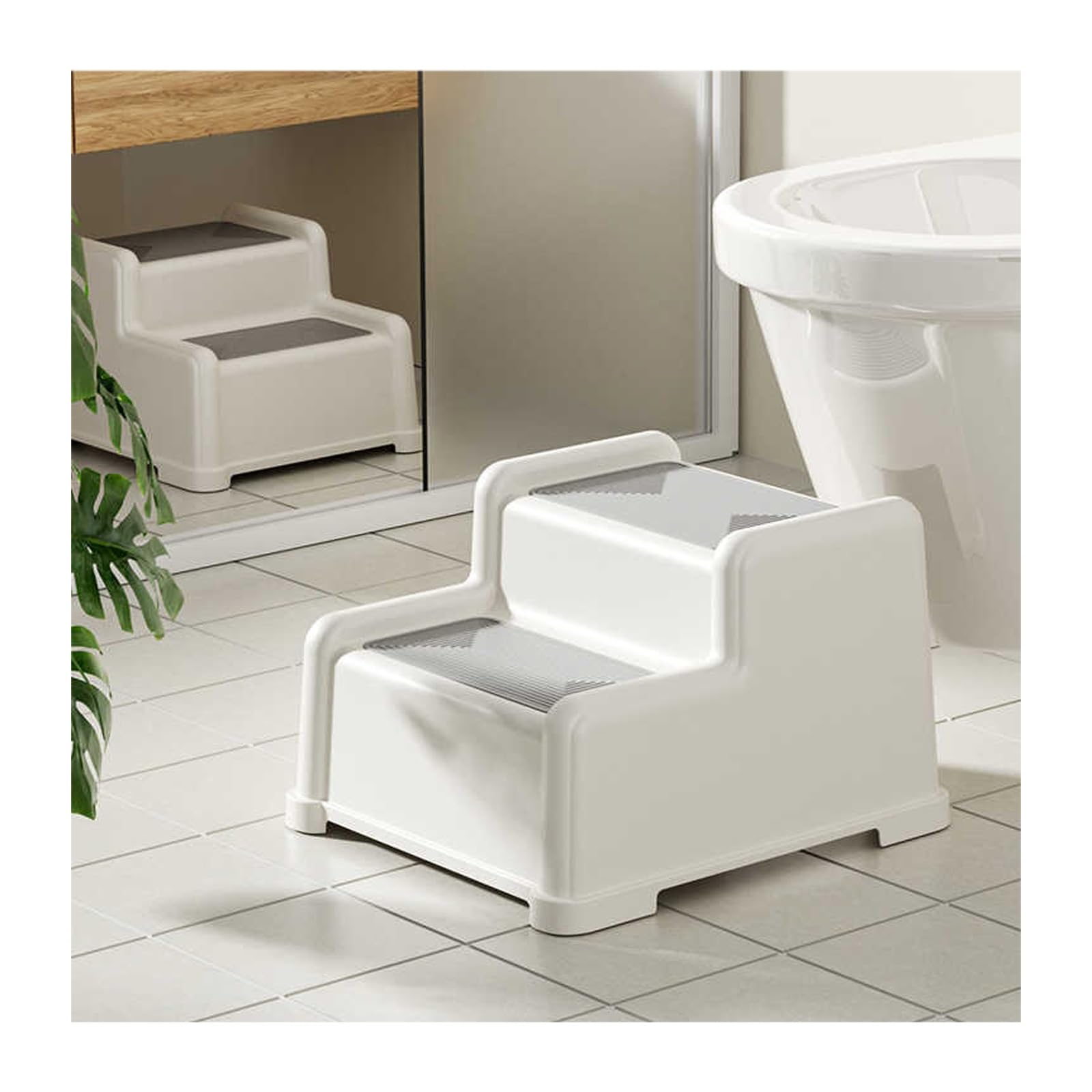 step stool, Double-Layer Design, Stable and Durable, Strong Load-Bearing Capacity, and Exercises Independence