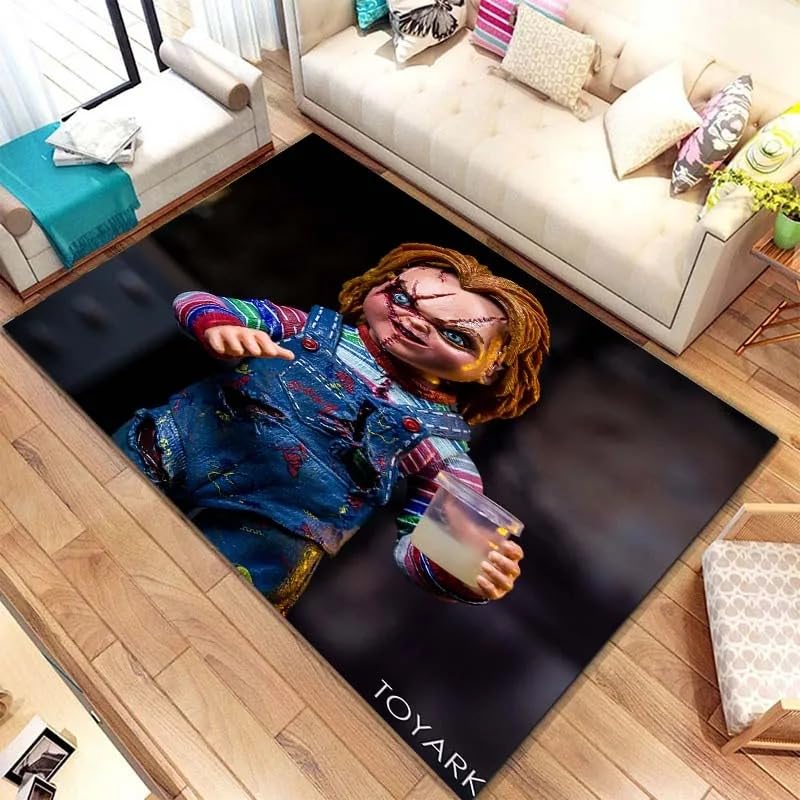 Tapis de salon Chucky d'horreur grand format 100x160cm pour maison