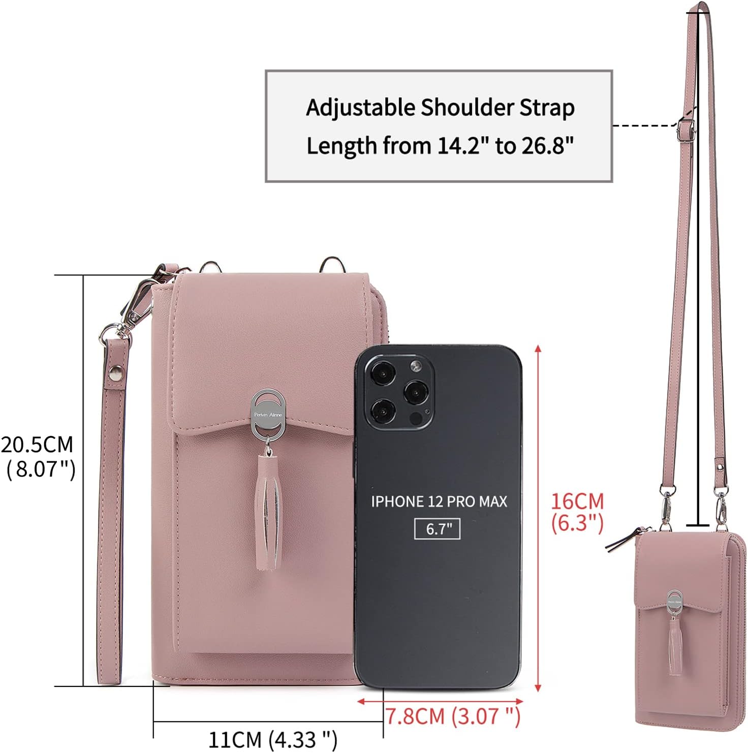 Rfid Blocking Small Crossbody Phone Bag Purse for Women Wristlet Wallet Handbag with Credit Card Slots