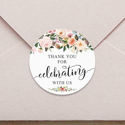 120 x Celebrating Labels, Wedding Collection, Baby Shower Stickers, Floral Party Collection, Engagement Party Decor, Flower Floral Stickers, Wedding