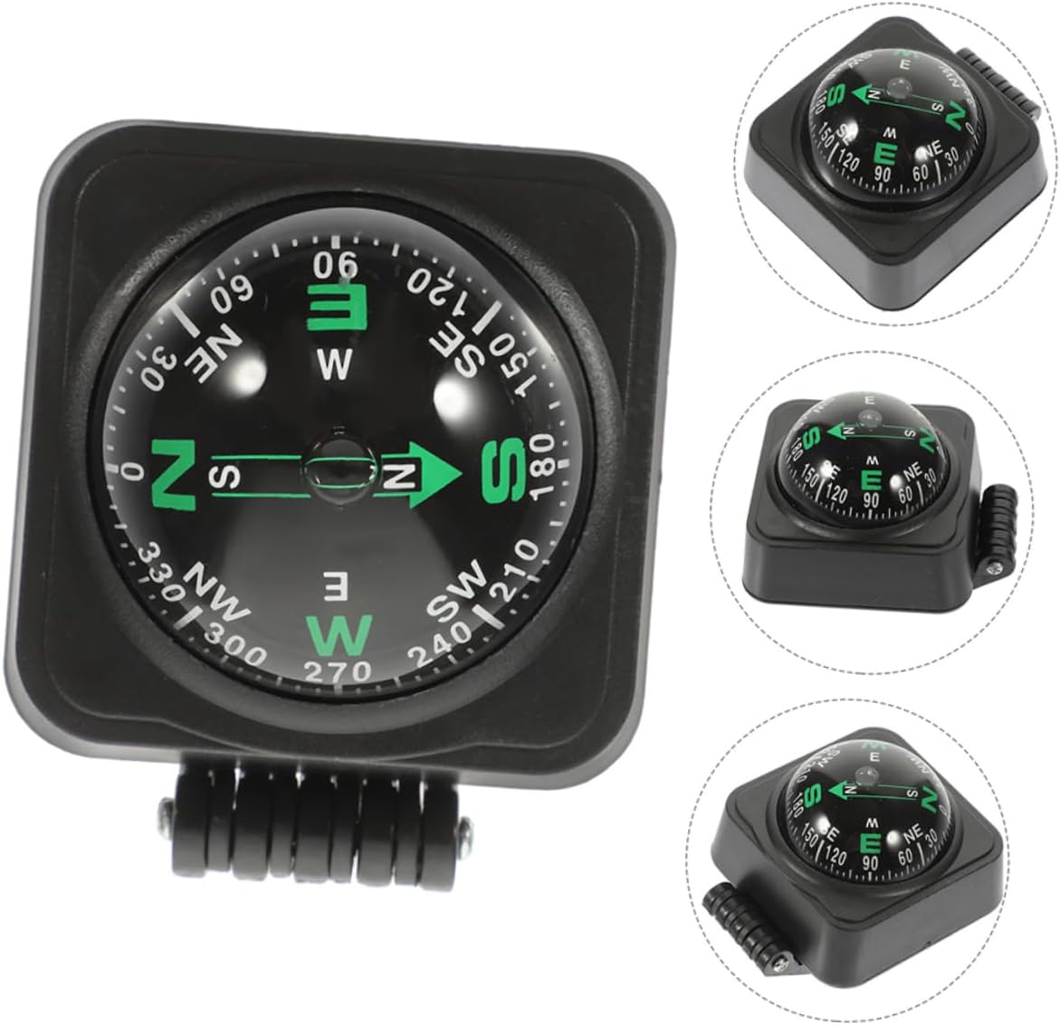 3pcs Adjustable Car Dashboard Compass Accurate Navigation Compass for Cars Boats and Motorcycles and Stylish Direction Guide for Outdoor Adventures