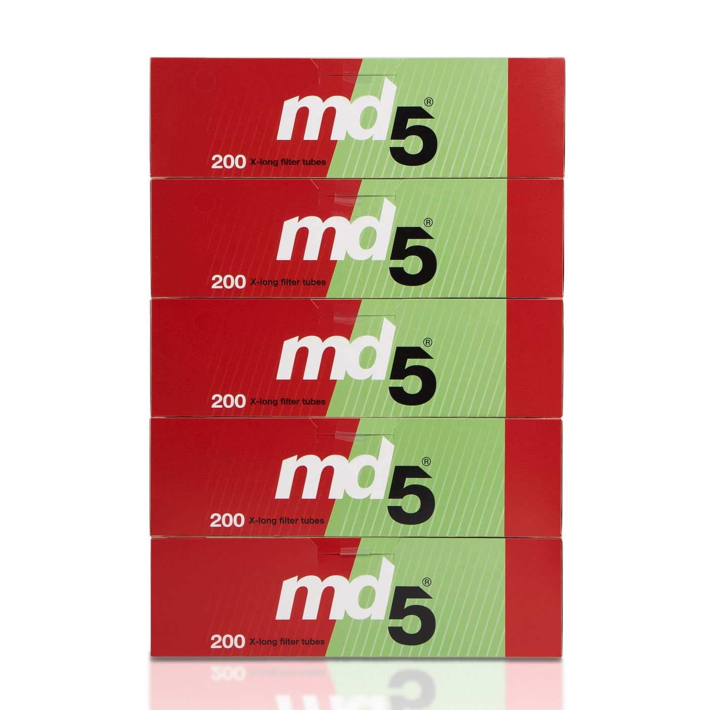 50 cajitas de tubos con filtro para rellenar MD5 200 FILTRO LARGO. Tubos vacíos con filtro largo para entubar. 10000 tubos para cigarrillos.