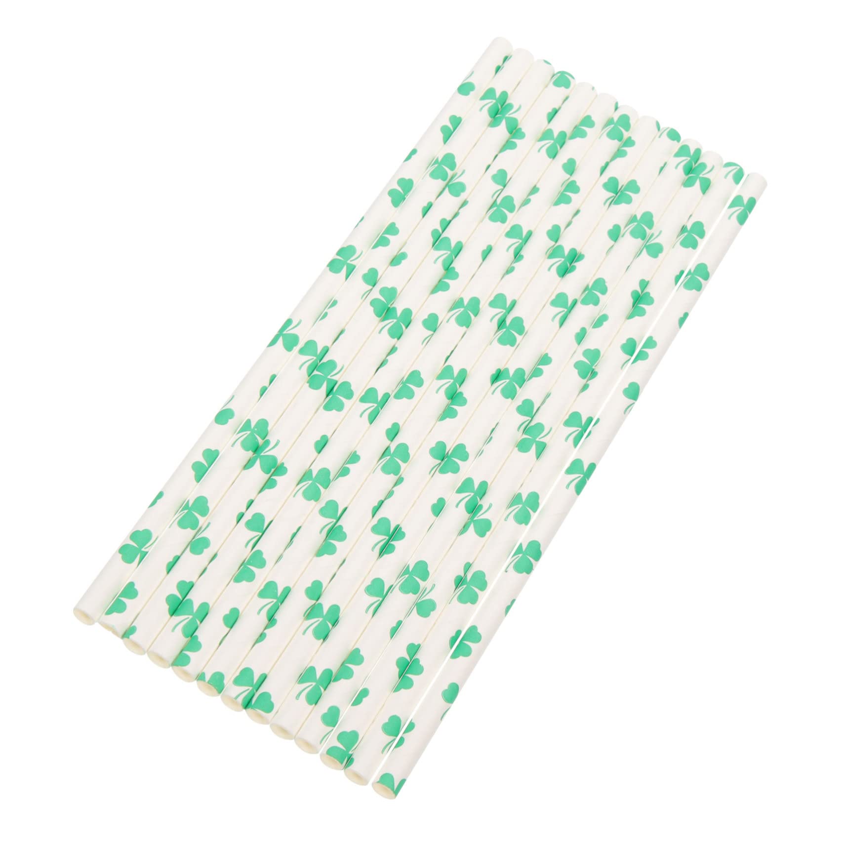 Cabilock Patricks Day Straws 96pcs St Patrick's Day Party Supplies Paper Straws for Drinks