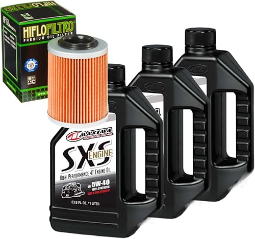 Kit de cambio de aceite 5W-40 compatible con Can-Am Outlander 500 HO 4X4 EFI IRS 2007