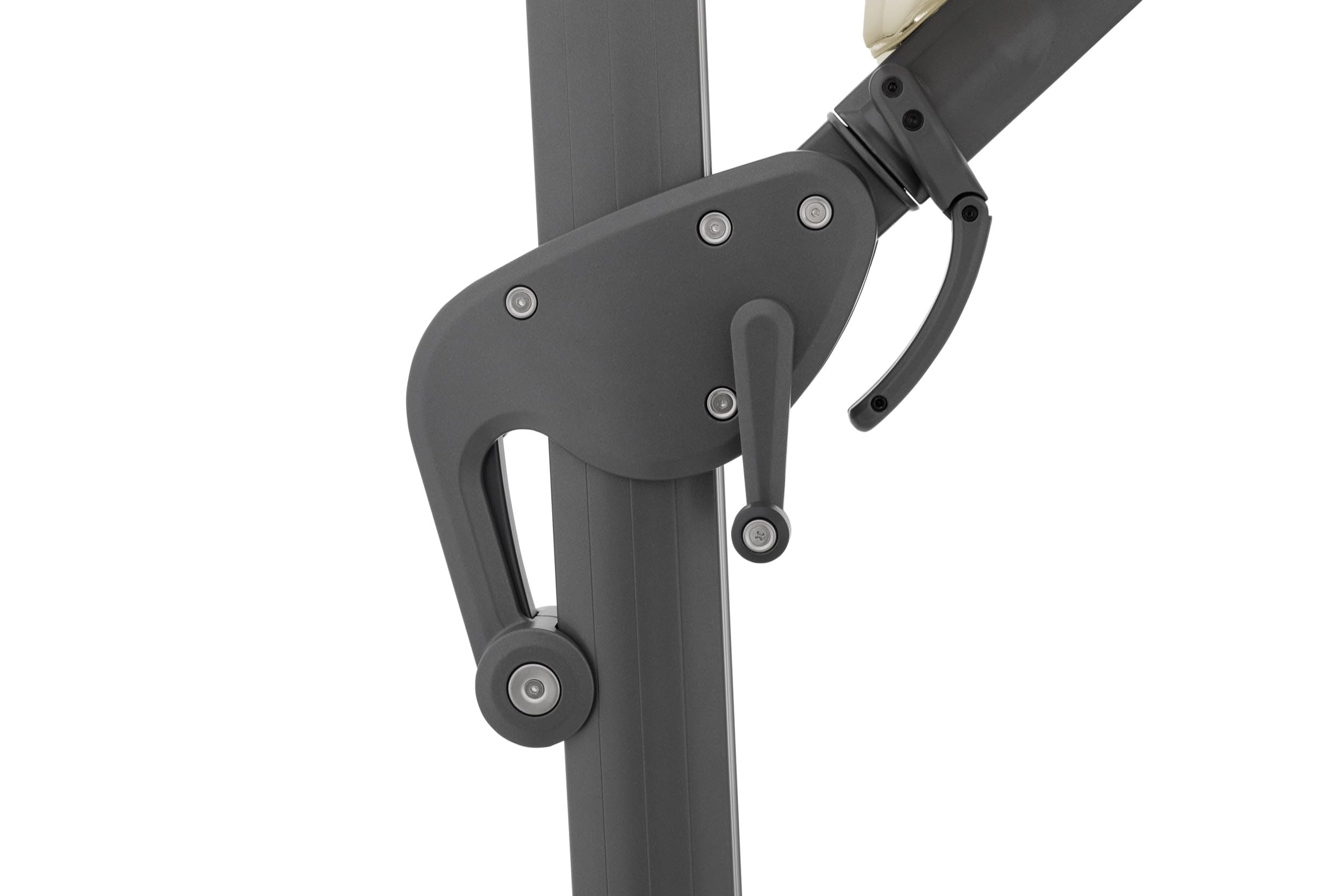Doppler ombrellone a pendolo Jack 400x300cm al naturale I per balcone, terrazza e giardino I a manovella in alluminio resistente ai raggi UV I multifunzionale