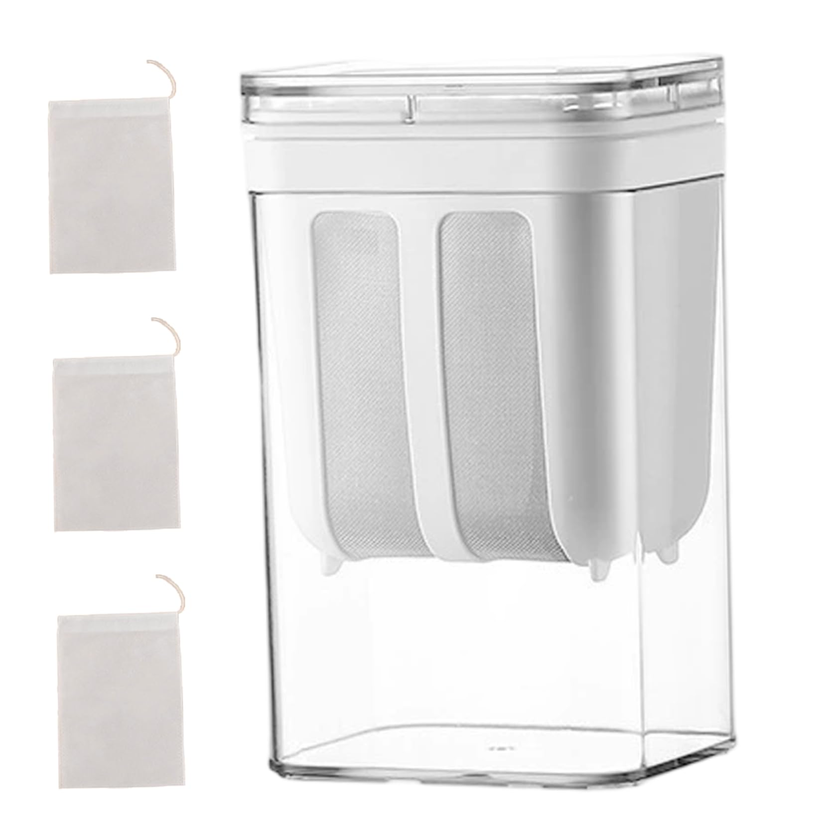 Imooreshine Greek Yogurt Strainer 4PCS/Set 1100ML Yogurt Strainer with 3 Fine Mesh Bag Reusable Washable Soybean Nut Milk Maker for Home Kitchen Restaurant