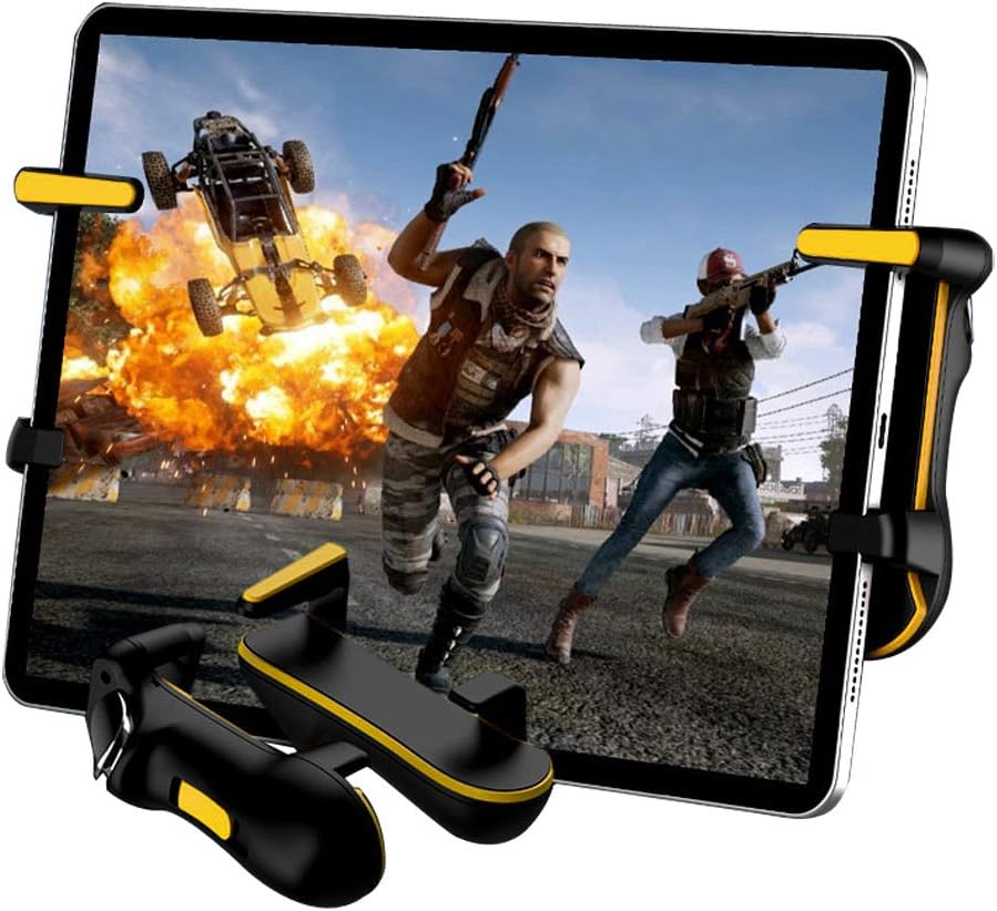 YSSHUI PUBG Mobile Controller for Tablet, Auto High Frequency Click Mobile Game Controllers Trigger for PUBG/Fortnite/Rules of Survival Gaming Grip and Gaming Joysticks for Android iOS Tablet PC