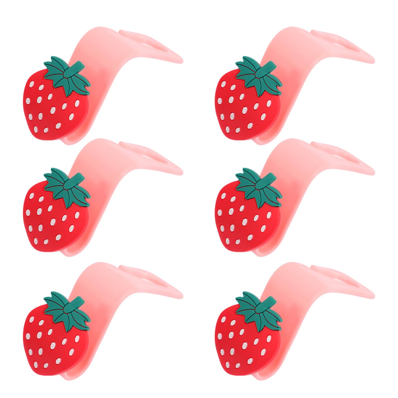 Milisten Car Seat Hook 6pcs Car Purse Accessories Strawberry Accessories Storage Hooks Car Hangers Organizer Car Back Hook Plastic Car Hanging Hook Car Organizer