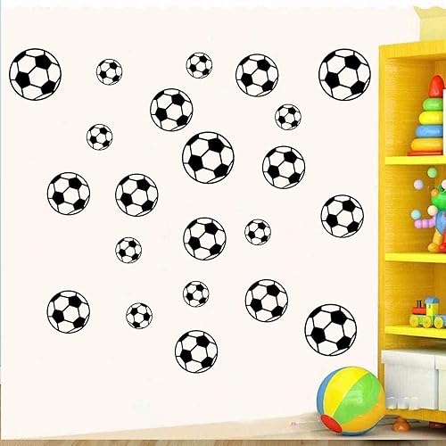 Miniatura 3 de 43 calcomanías de fútbol, calcomanías de pelota de fútbol para niños, calcomanías para habitación de niños, calcomanías de pared de fútbol,