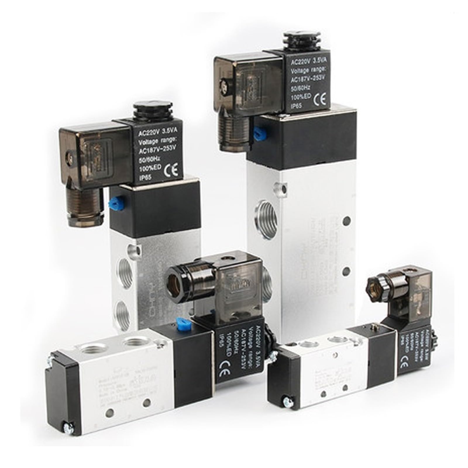 4V210-08 Pneumatic Solenoid Valve - Electric Control 5 Way 2 Position 1pcs(DC24V 4V210-08)