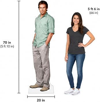 Dexter Cardboard Standee Officially Licensed Dexter Lifesize Cut Out Character Display, 70 x 20 Inches