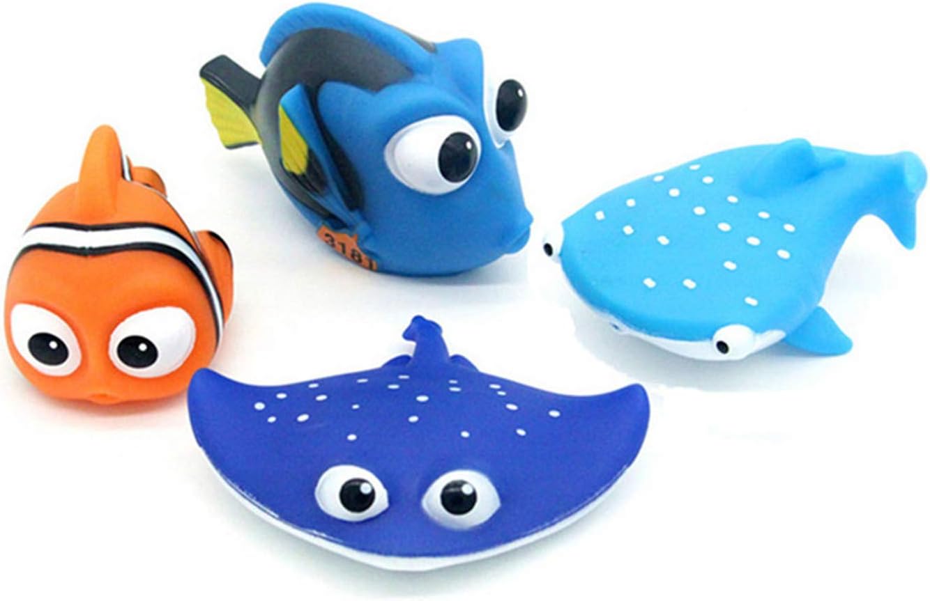 ALLCELE Kid Shower Toy Baby Bath Toys for Squirt, Finding Dory Nemo Toddler Swimming Pool Toys 4pcs