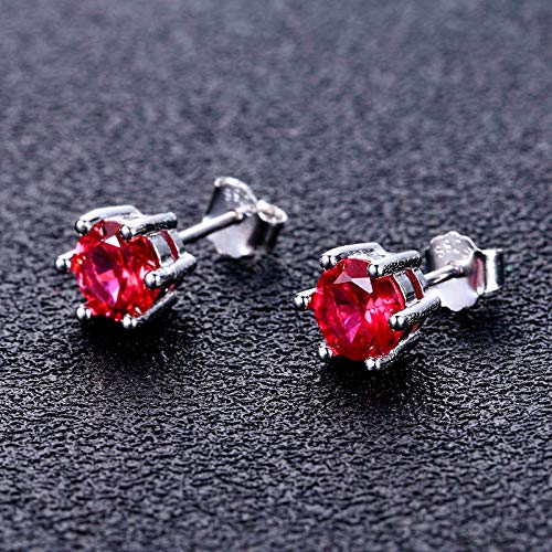 Boucles d'oreilles zircon rouge passion légères pour mariage et soirées