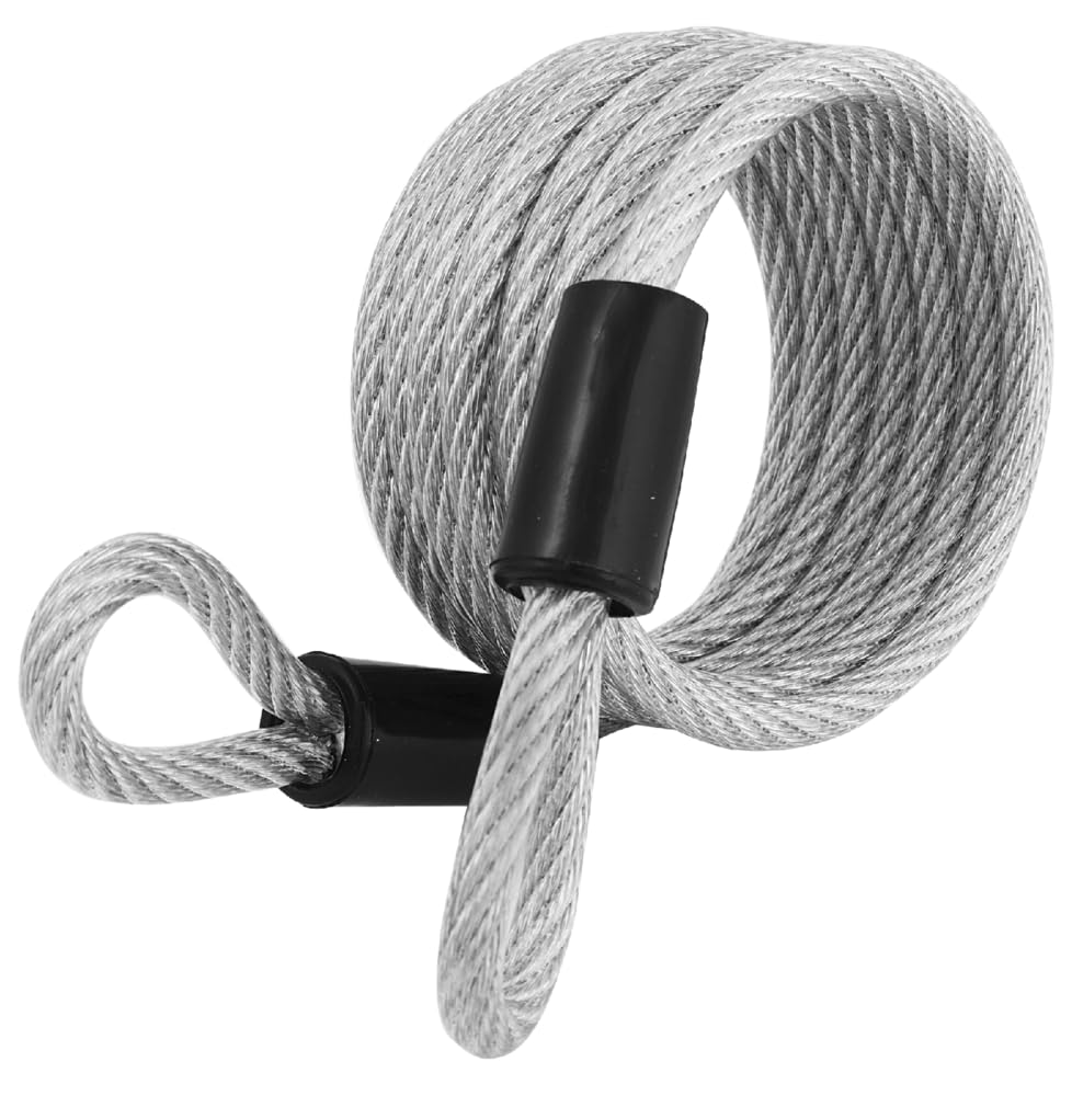 Master Lock Câble auto-enroulable 65D, argent, 1,8 m x 0,6 cm de diamètre