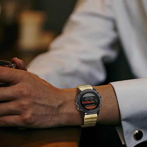 Miniatura 7 de Banda de liberación rápida de 1.024 in de metal de fácil ajuste de acero inoxidable correa de muñeca para Garmin Fenix 7X 5XFenix 3Fenix 3 HR Watch