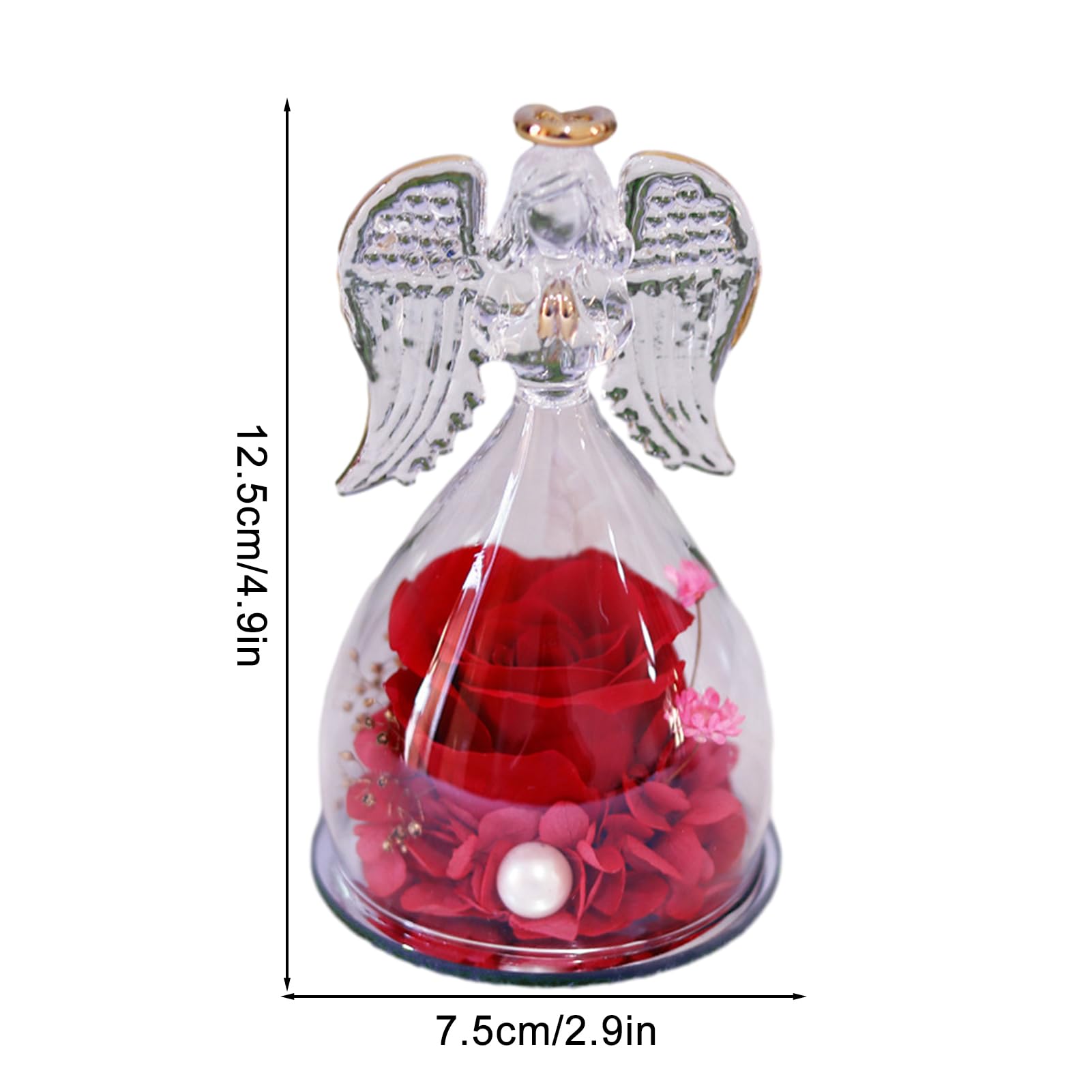 Figurine Ange En Cristal K9 - Déco Et Cadeau Pour Femme (80mm)