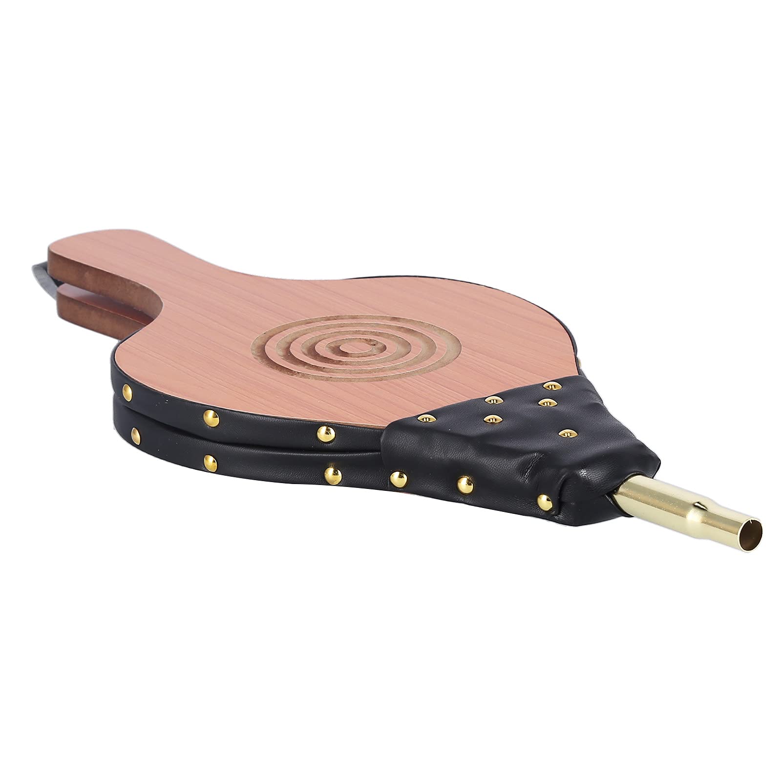 Soffietto per Camino, Soffietto per Camino in Legno in Pelle 17.9X7.8In, Grande Soffiatore di Fuoco, con Manico Lungo per Sling per Barbecue da Campeggio All'aperto