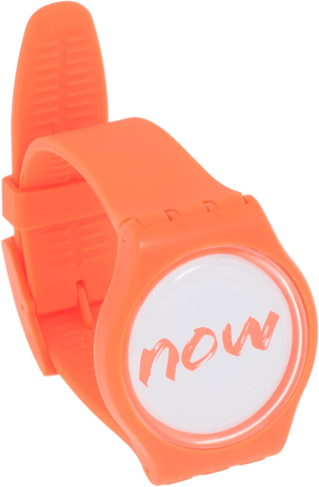 Now Watch - Be Present in The Moment with Wristband That Says Now - for Men & Women [Orange]