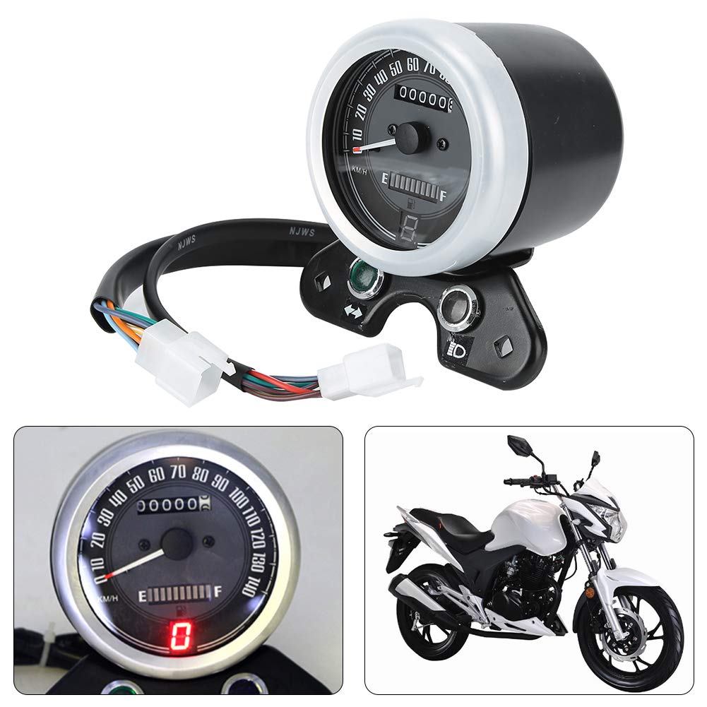 Retro LED Velocímetro de Motocicleta - Grupo de Instrumentos de Motocicleta Compatible con CG125, GN125,