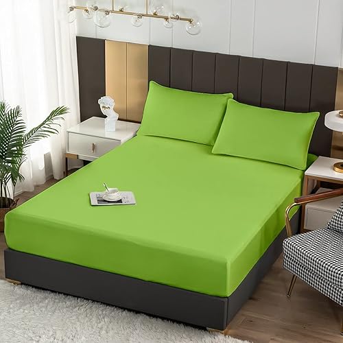 Miniatura 3 de Crown Collection Sábana bajera ajustable de 600 hilos, 100% algodón egipcio, 1 pieza con bolsillo profundo de 12 pulgadas, tamaño matrimonial,