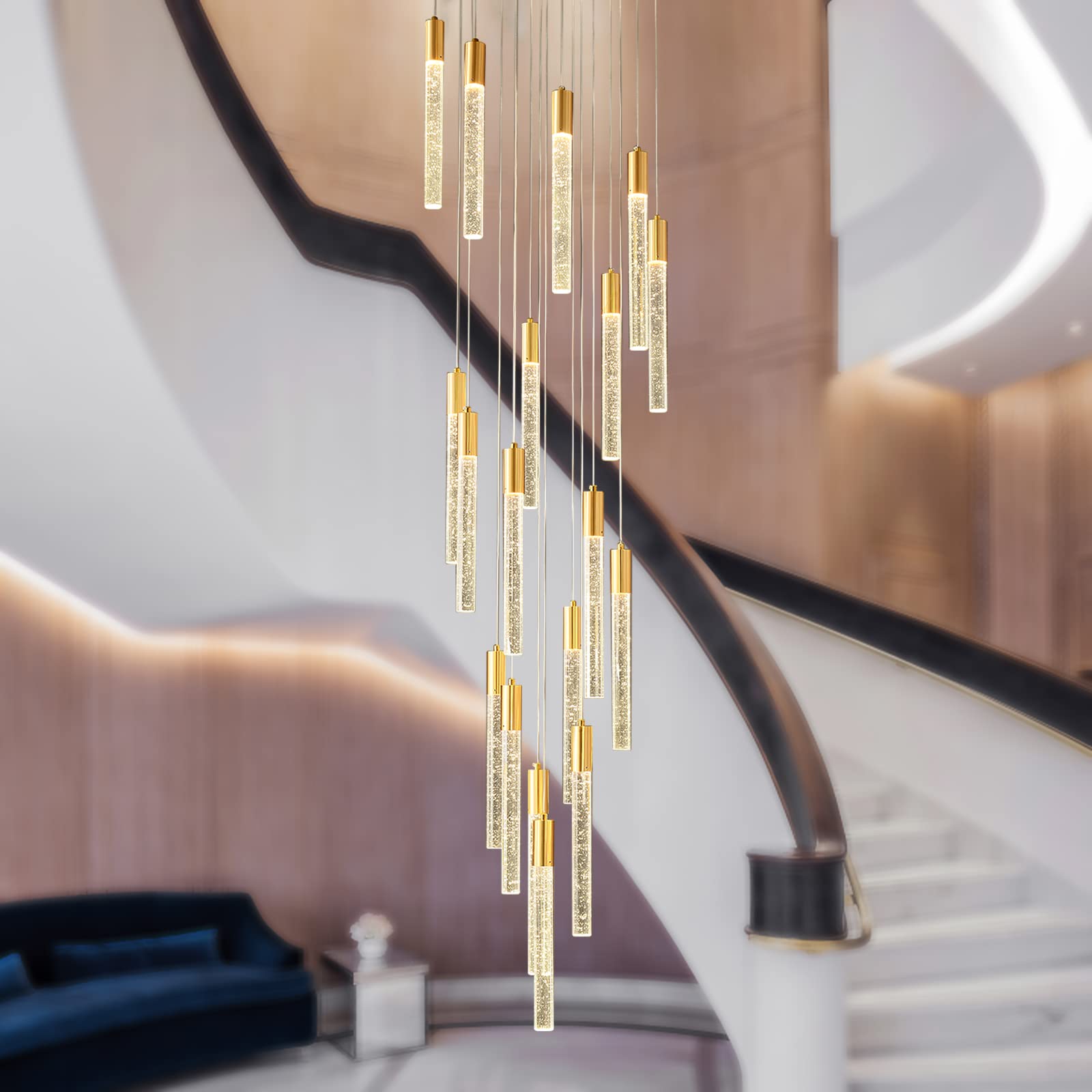 Buy JKLX 177" High Ceilings Extra Large Chandeliers 18 Lights Gold