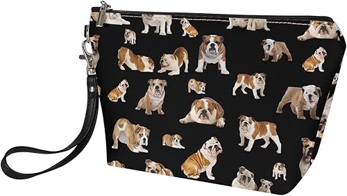 Miniatura 5 de Howilath Novedad Impreso Elegante Bolso Cosmético De Las Mujeres, Perros Animales Perezoso Diseño Floral Niña Trapezoide Cosméticos Bolsa De