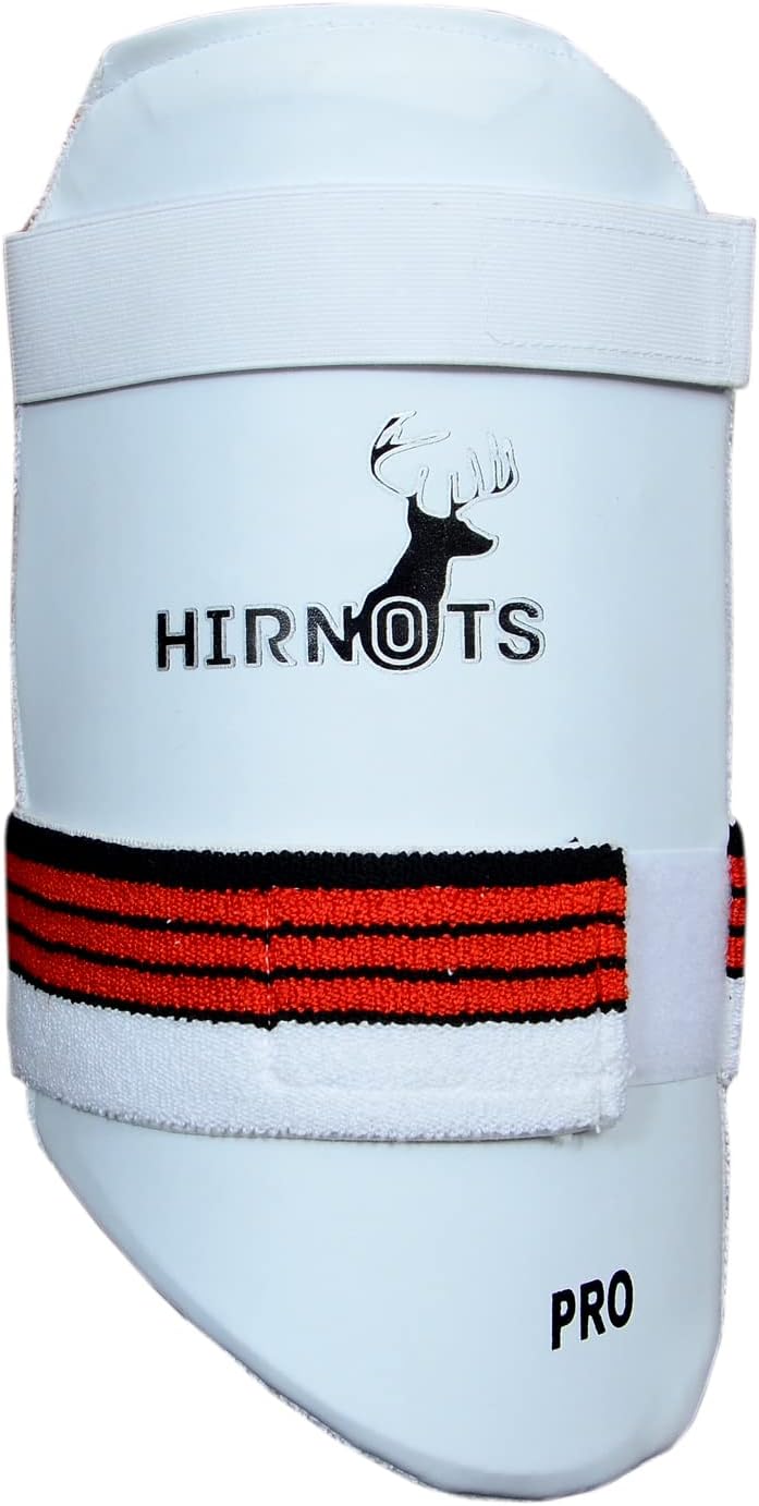 HIRNOTS Cricket PRO Thigh Guard for Men's (White, Right Hand Batsmen)