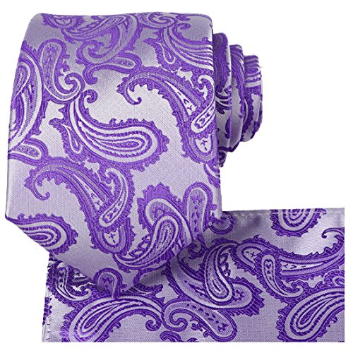 Image of KissTies Mens Extra Long Tie Paisley Pattern Necktie + Gift Box (63'' XL)