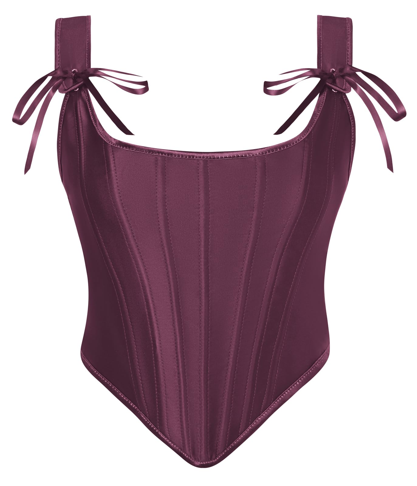 Corset Renaissance Satin Lacets Femme – Style Vintage Médiéval Cottagecore Victorien – SCARLET DARKNESS