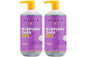 Alaffia Everyday Shea Body Wash, Lavender, 2-Pack
