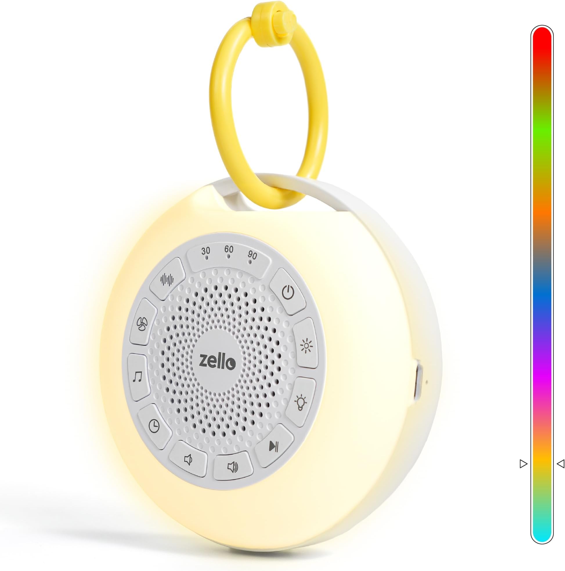 LUMI | Portable Pro Max White Noise Machine | 26 Sounds | 55+ Hours Battery Life | 7 Colour Night Light | Child Lock | Sleep Timer | USB Rechargeable | Baby Sleep Aid | Sleep Sound Machine