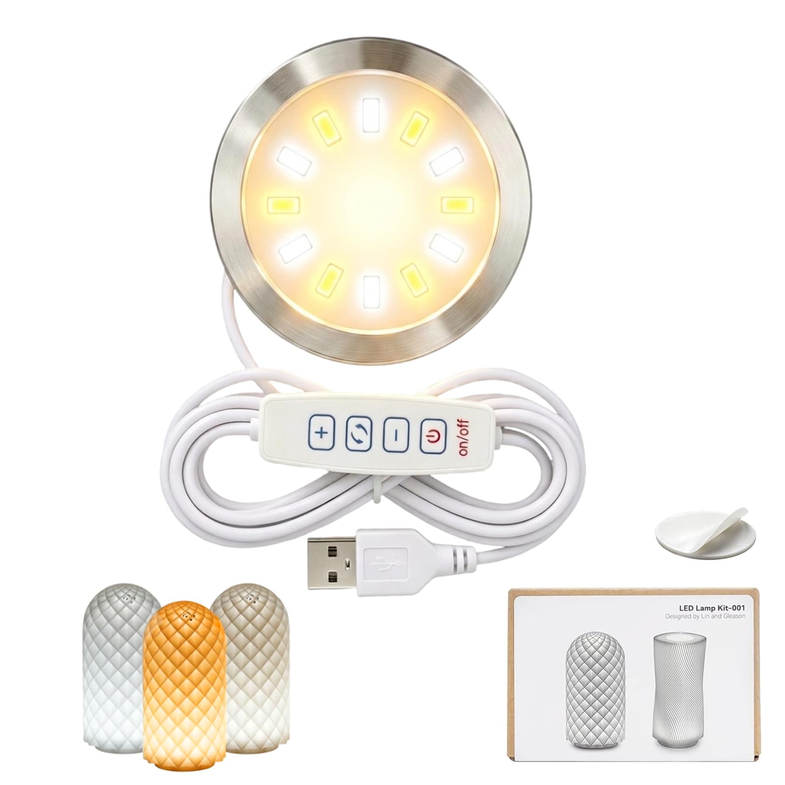 Zestaw lamp LED 001 trzy kolory do Bambu Lab H2D/X1/P1P/A1 mini Makerworld do anycubic Makeronline drukarka 3D światło DIY model sprzętu części zamienne 5 V zasilanie USB, ciepłe światło