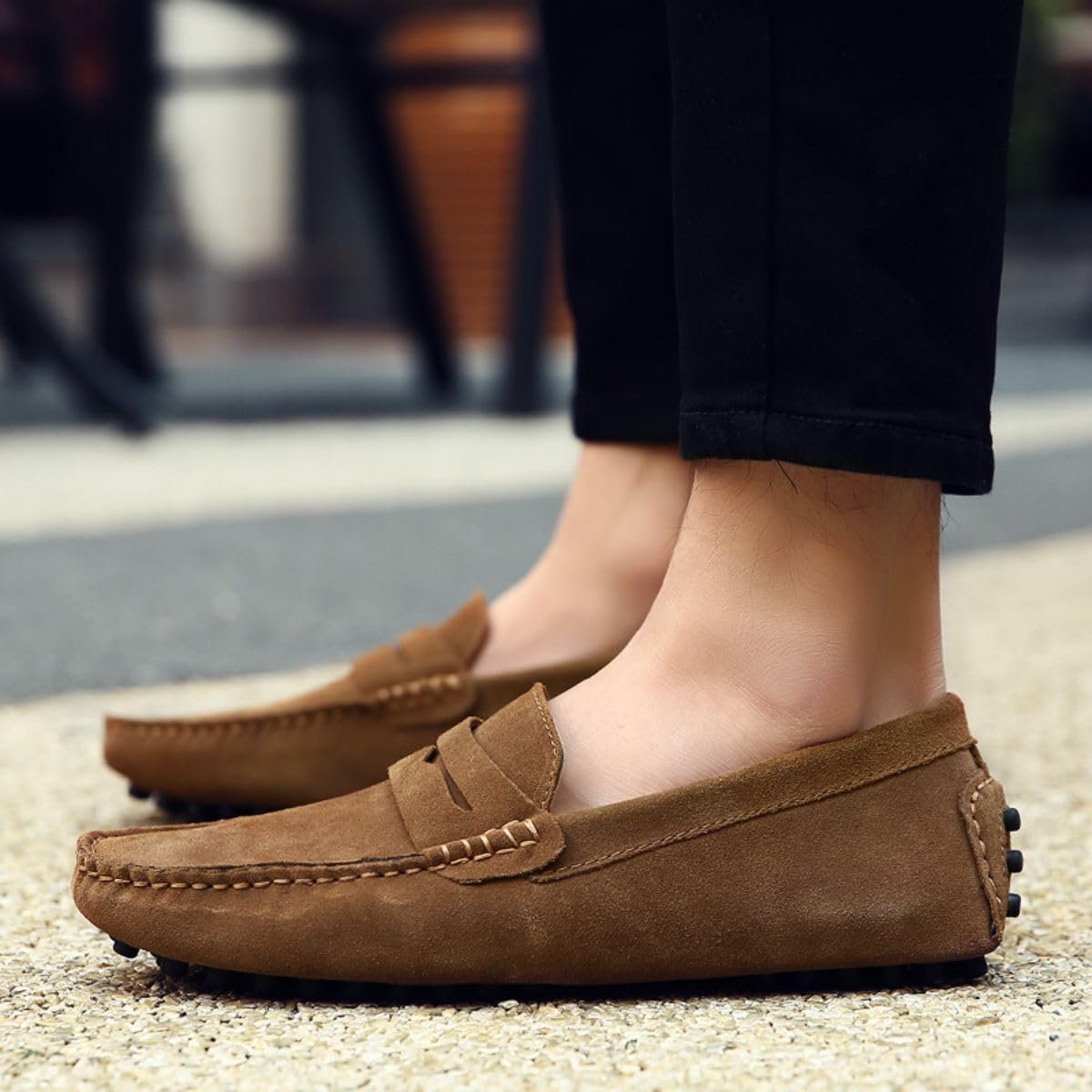 Mocassins et Loafers Hommes Confortable Slip on Décontracté Bateau et Mocassins pour Homme Chaussures de Conduite en Daim 38-49 EU