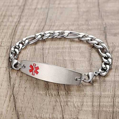 Miniatura 2 de LinnaLove Pulseras de alerta médica intercambiables para hombres y mujeres Pulseras médicas de grabado gratuito de acero inoxidable