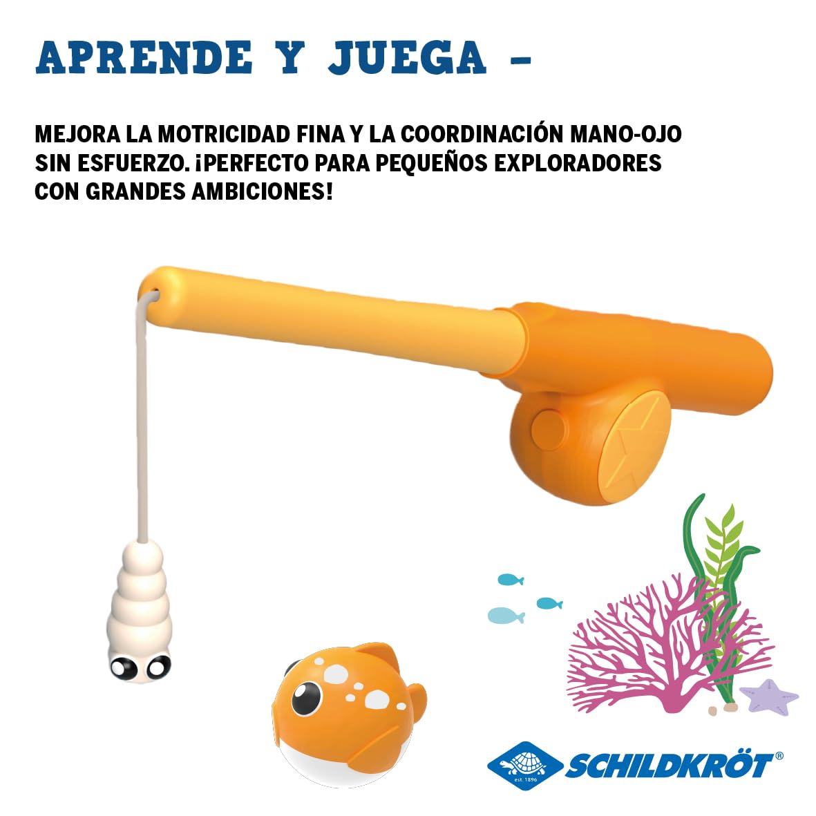 Schildkröt Juego de Pesca Magnético | Caña Telescópica | Cubo Plegable 3 L | Sin BPA | para Interiores y Exteriores | A Partir de 3 Años
