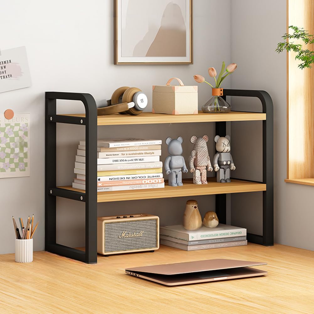 アクタス　デスク　上棚　ラック　本棚　2段 Amazon.co.jp: 本棚 二段にするやつ 卓上収納 御洒落 机上ラック