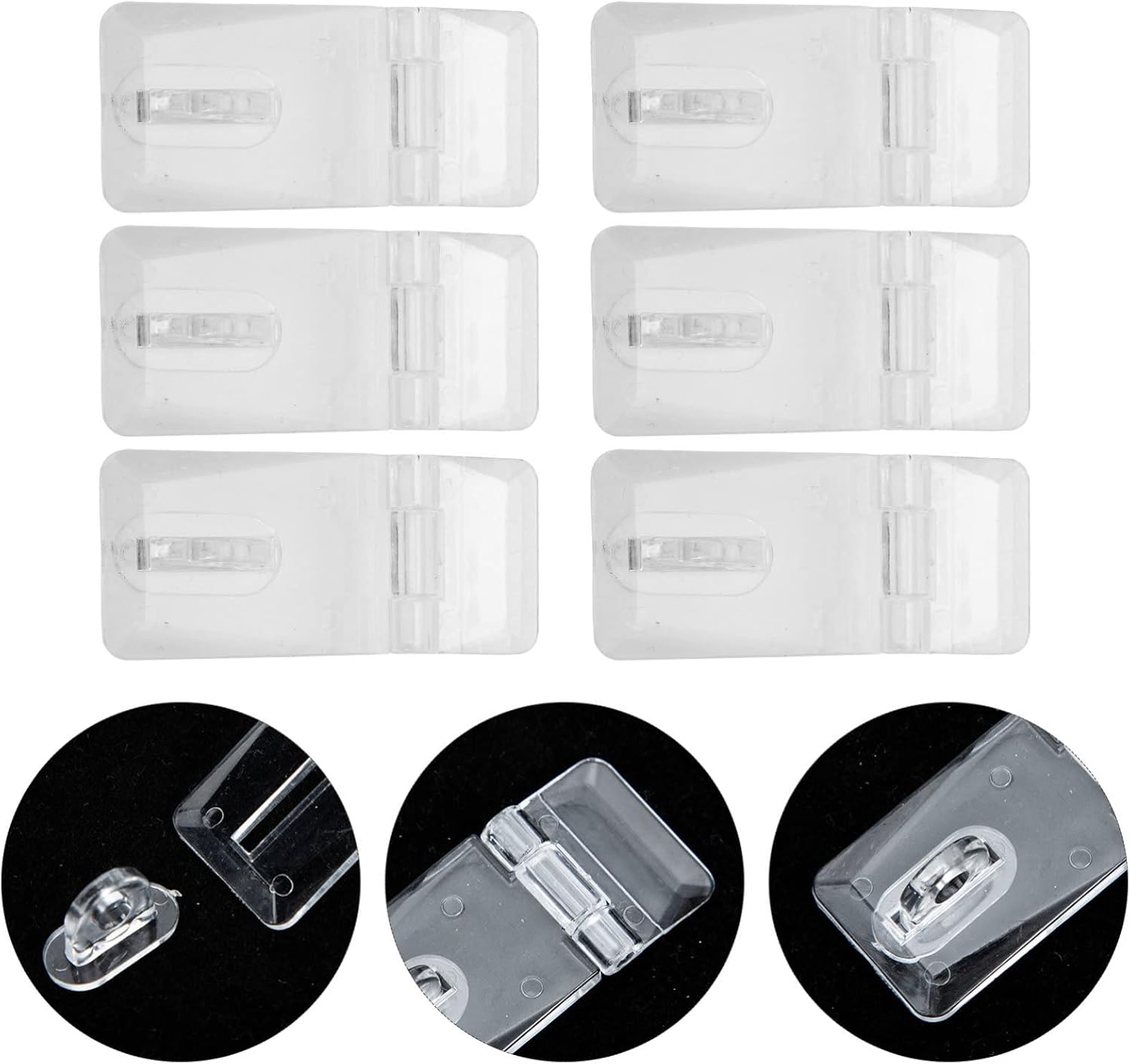 DOITOOL 180sets Acrylic Lock Hasp Hinges for DIY Projects Boxes Cabinets and Pet Cages Smooth Finish and Design for Versatile Use