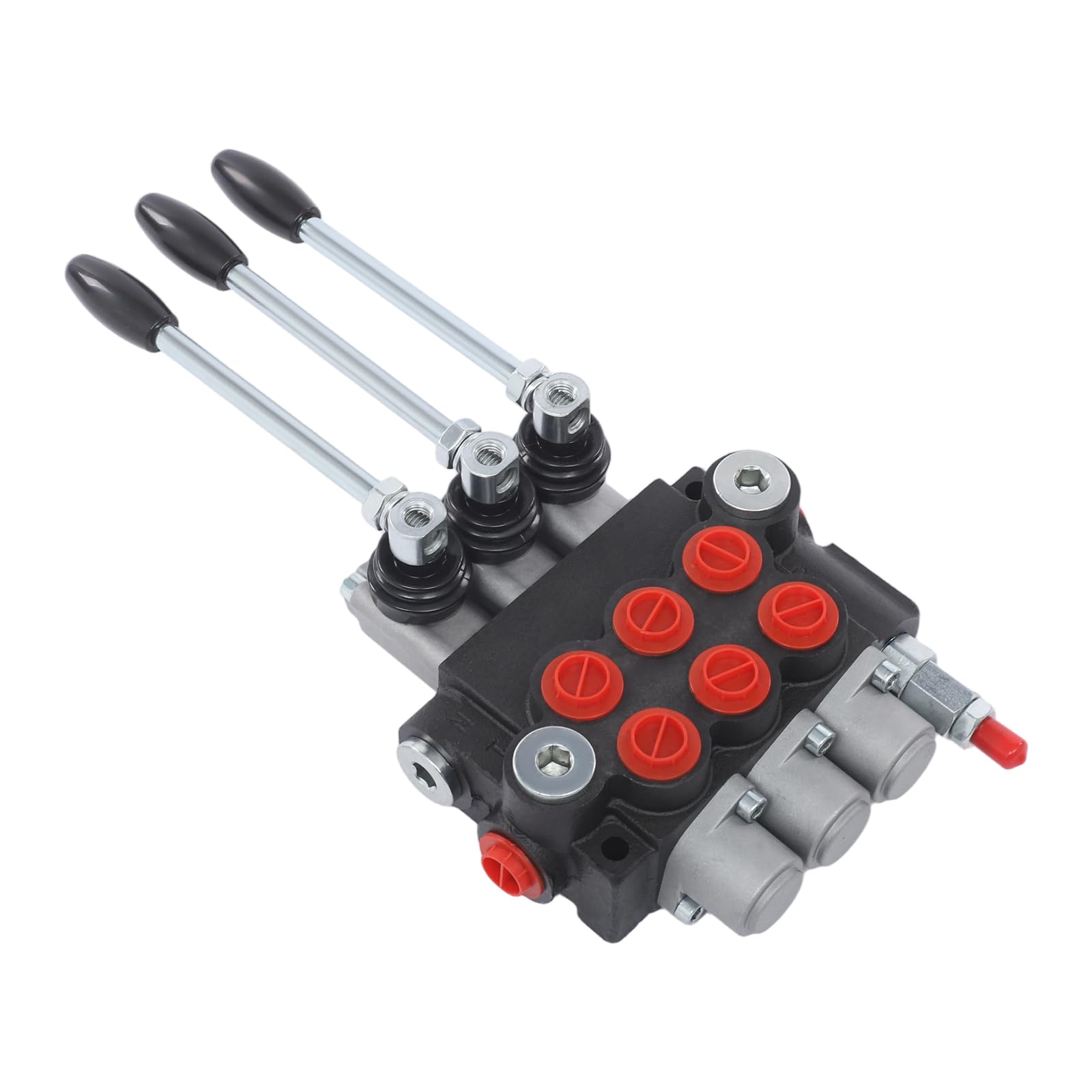 Válvula hidráulica de 3 vías hidráulica Diseño ajustable Control manual Válvula de control direccional hidráulica con válvula de retención y válvula de rebosadero