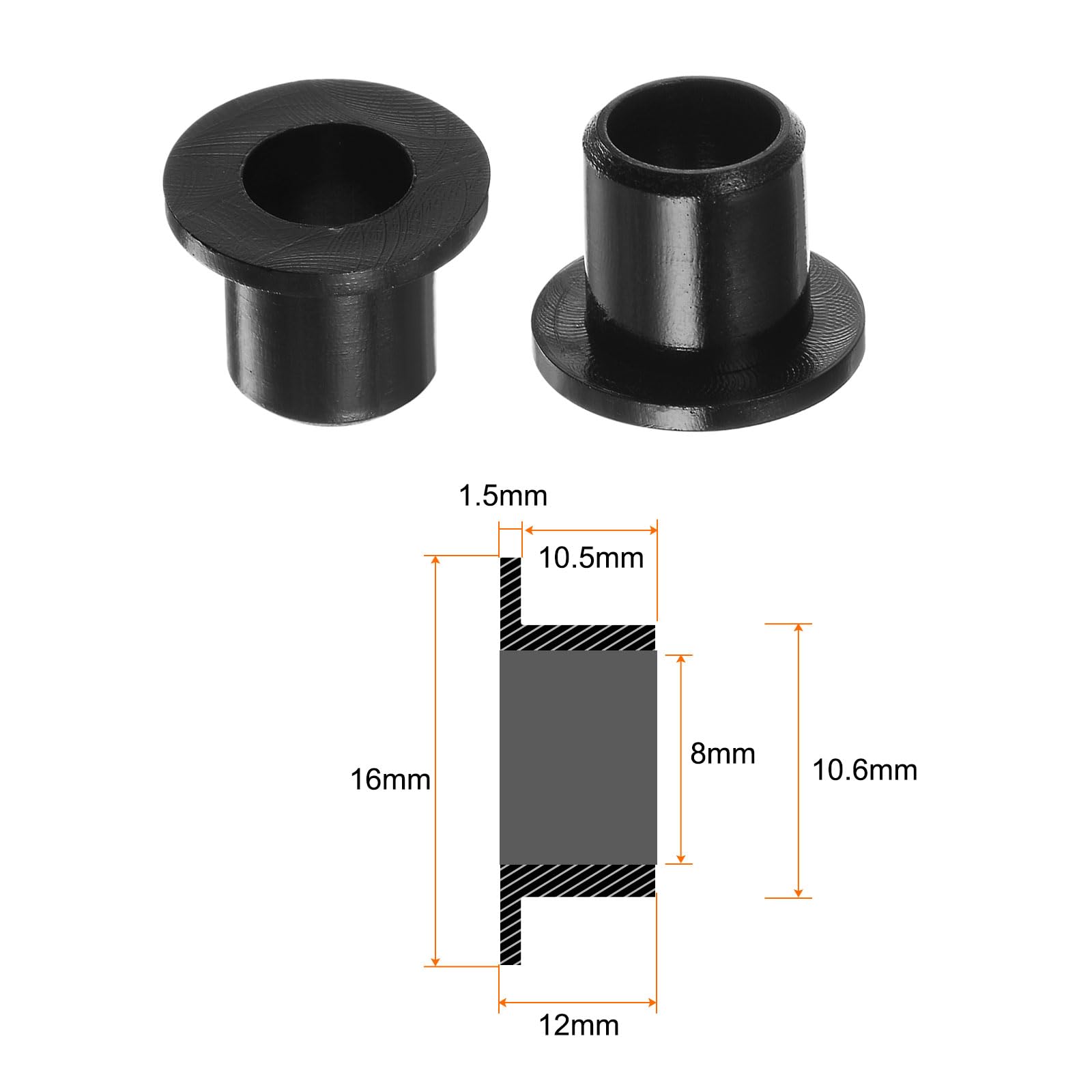 Sourcing Map Gleitlager, 6 Mm Bohrung X 8 Mm Produktbild-Vorschau 2