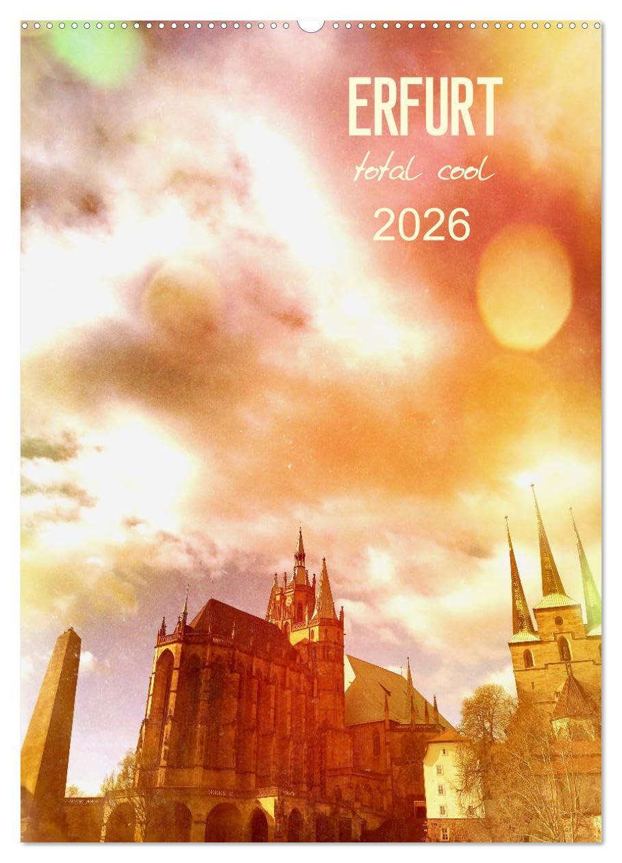 Calendrier ERFURT total cool 2026 DIN A2 pour sublimer le design de votre salon