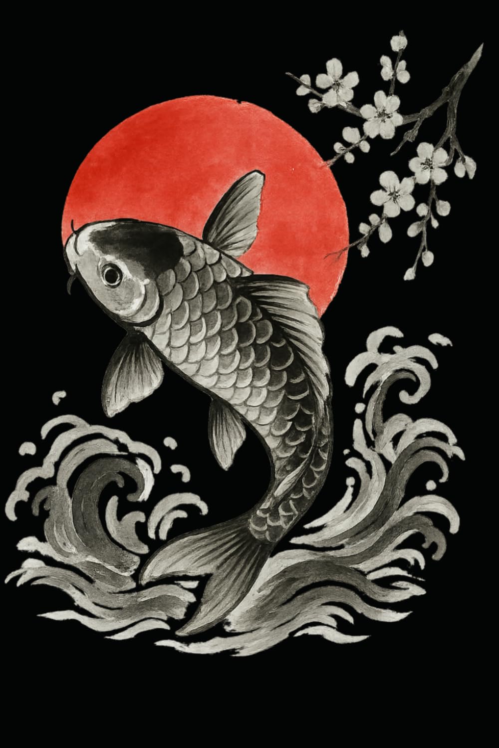 Koi Dot Grid Notebook – Minimalist Art Journal