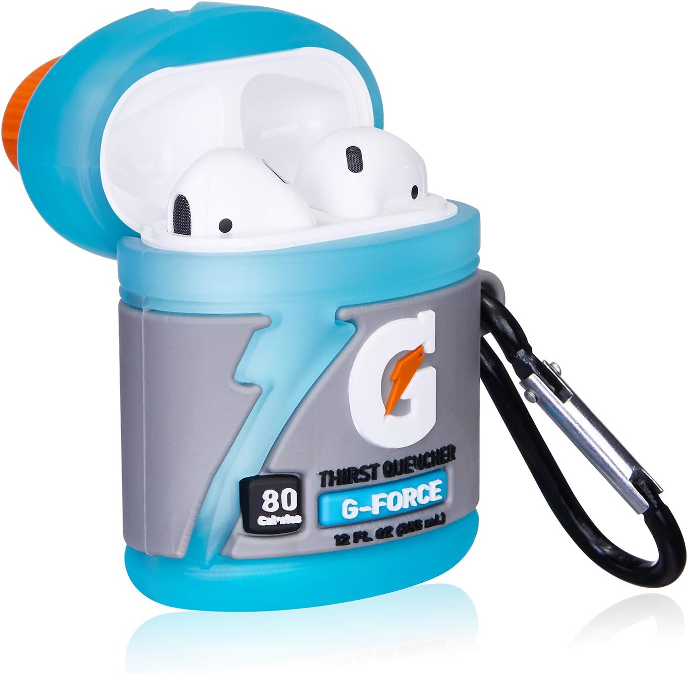 Limited Shineyii for Airpod 2/1 Case Soft Silicone Cute Cartoon Kawaii Funny Cover Fashion Protective Skin Accessories Keychain Boys Kids Teens Cases for Air Pods 1/2 Compatible with Airpods 2&1, Blue Bottle