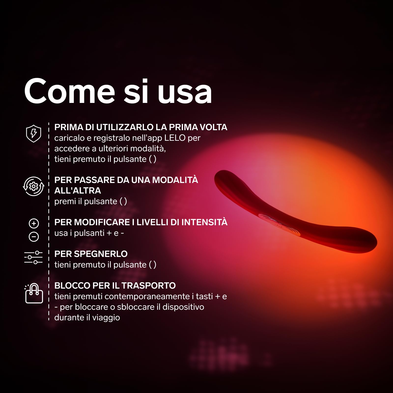 LELO BOOMERANG Vibratore a Doppia Estremità per Coppie con App Bluetooth e 10 Modalità di Piacere, Vibratore Doppia Penetrazione, Cerise