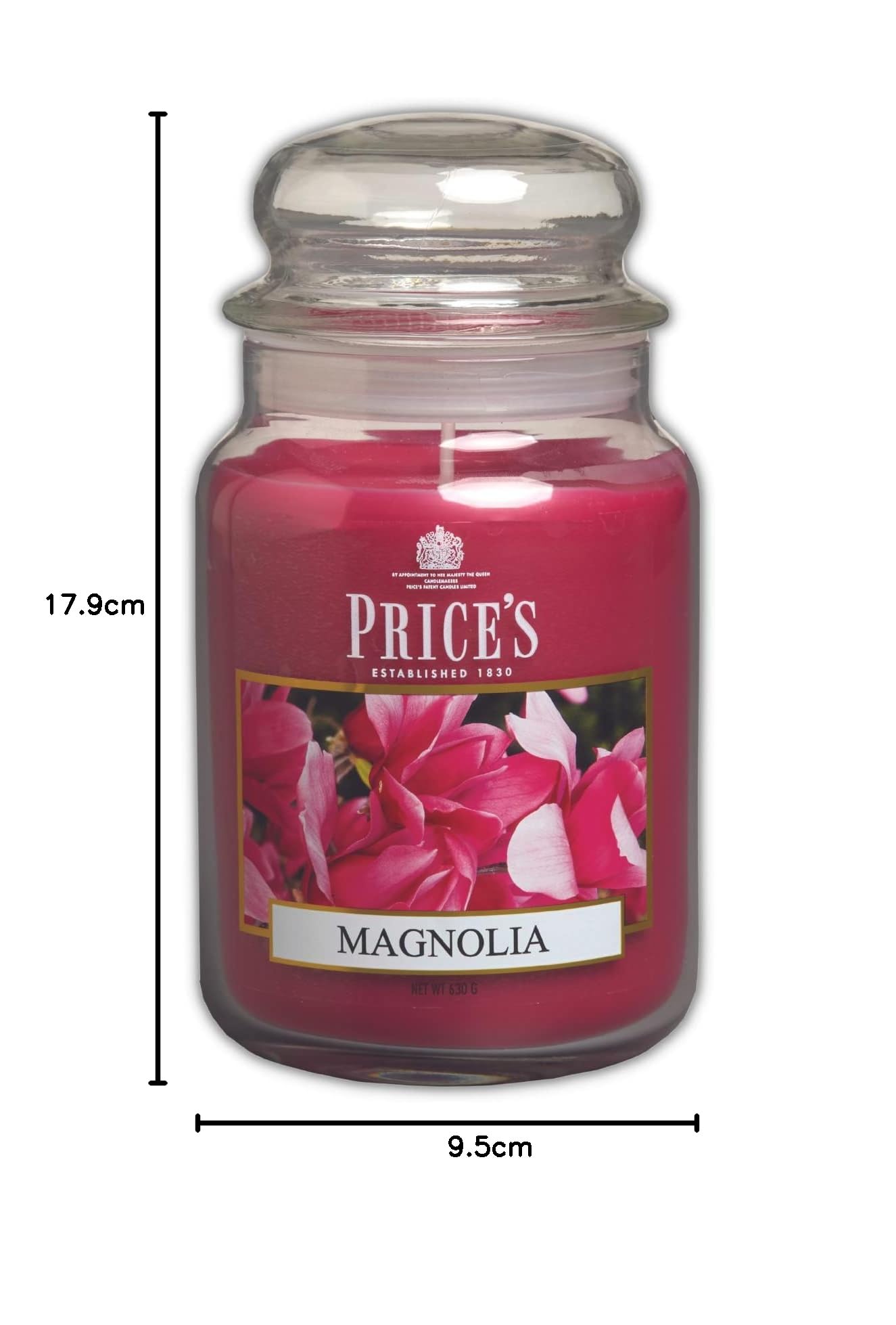Price's - Vela en tarro grande Magnolia – Dulce, deliciosa, fragancia de calidad – Aroma de larga duración – Hasta 150 horas de tiempo de combustión