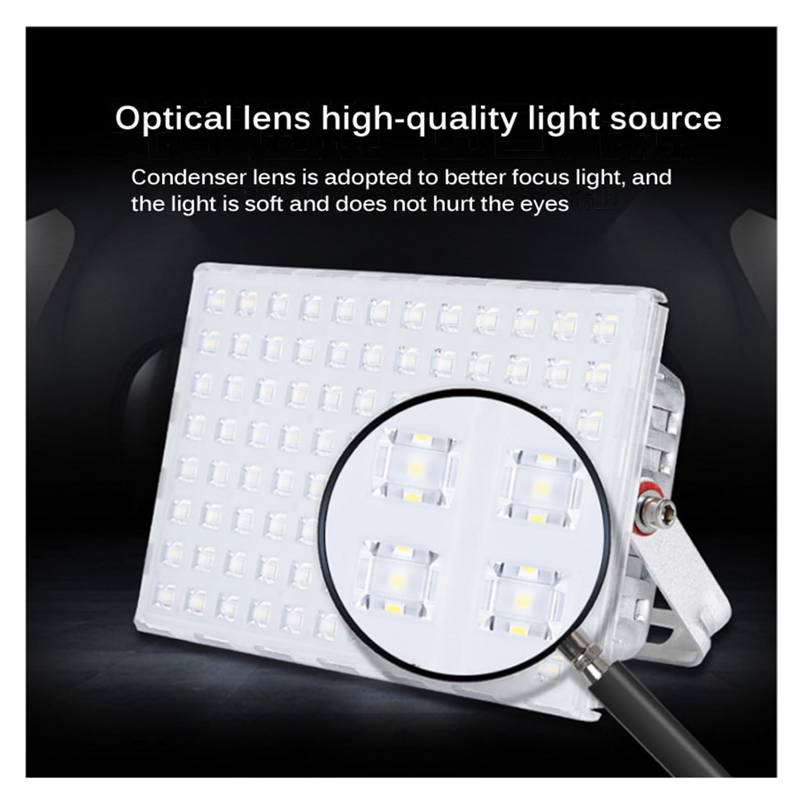 Naświetlacz LED, Kwadratowy Reflektor LED 100W 150W 200W Zewnętrzne Wodoodporne Oświetlenie Reflektor Reflektor Reklama Lampa Projekcyjna Drzewo Światło(6000K,100W)
