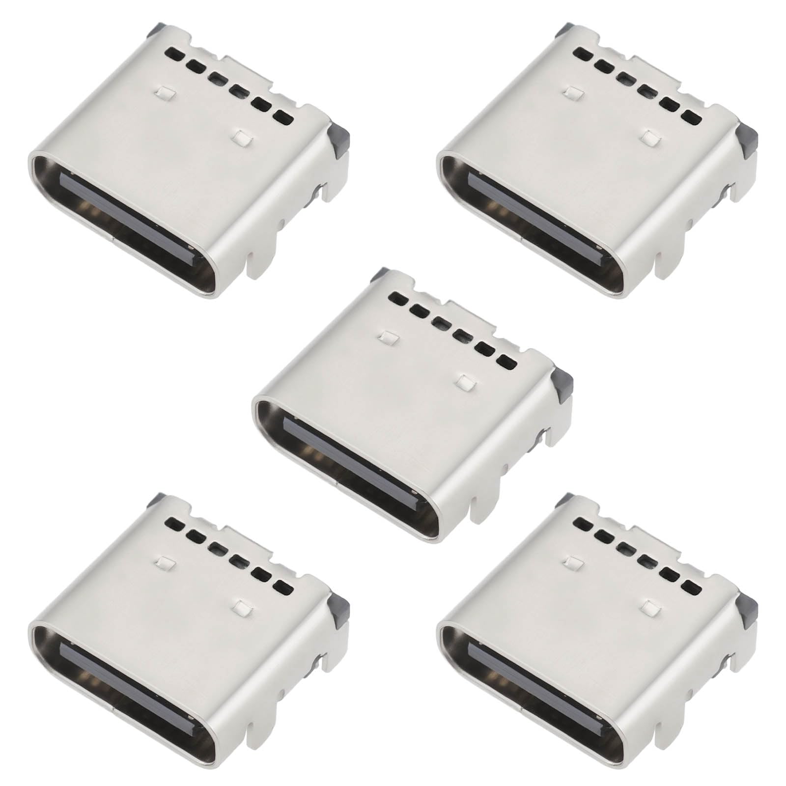 OTOTEC 5pcs Type C Charging Port Connector Socket 24Pins Dock Socket Jack Part Replacement for Electronics Power Port Replacement DIY Projects