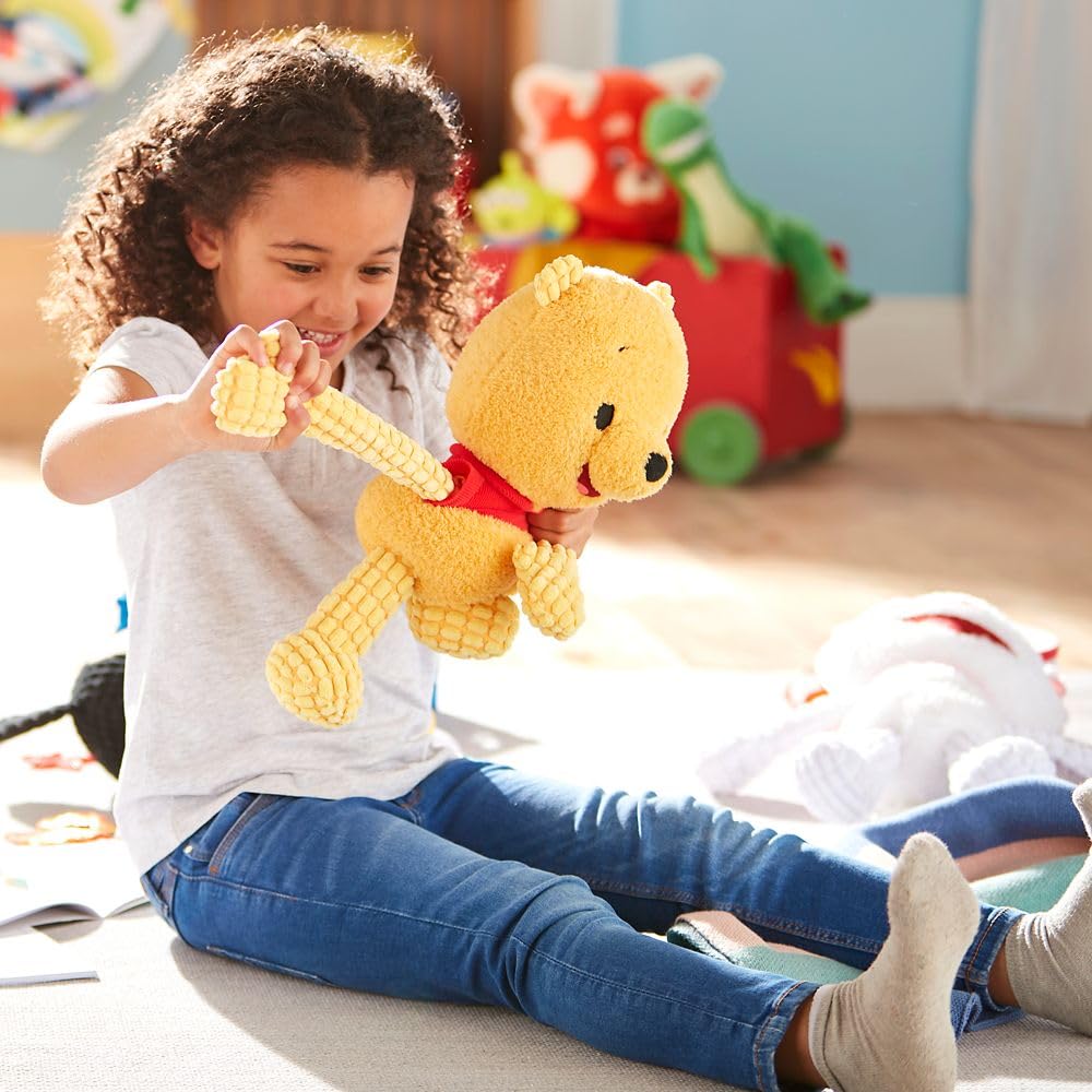 Disney Store Peluche ufficiale Blissful Buddies Fidget - Peluche Winnie The Pooh con dettagli ricamati, braccia e gambe - Peluche strutturato per bambini