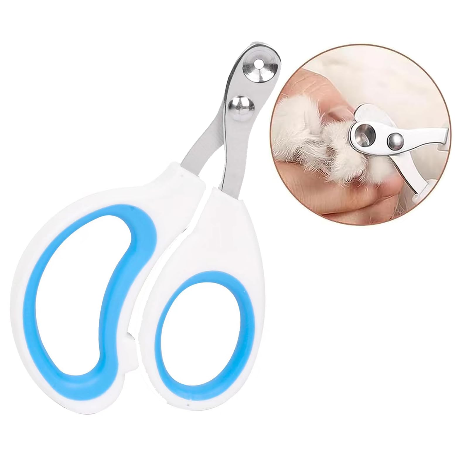 Vesslam Cat Nail Clippers with Circular Cut Hole -Avoid Over Cutting Pet Nail Clippers -Specially Designed for Cats-Sharp Angled Blade Professional